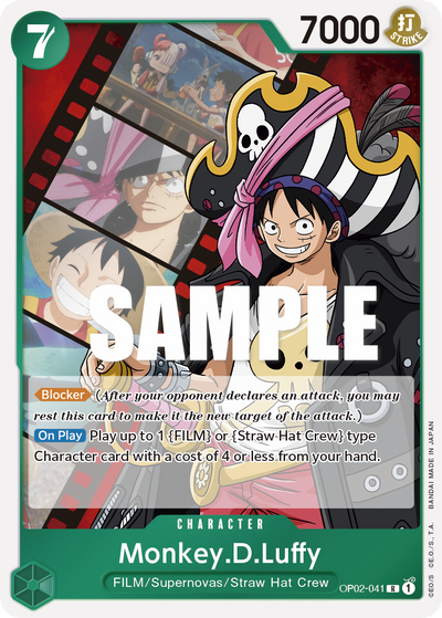 Monkey.D.Luffy OP02-041 Paramount War One Piece Karte