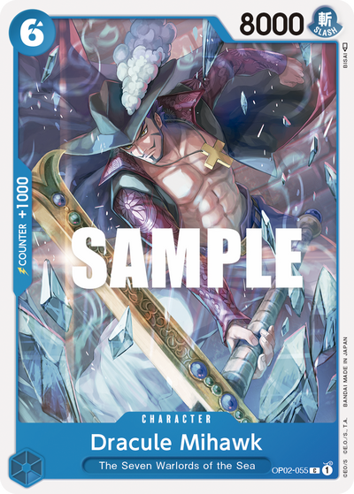 Dracule Mihawk OP02-055 Paramount War One Piece Karte