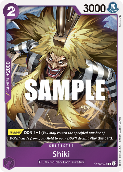 Shiki OP02-075 Paramount War One Piece Karte