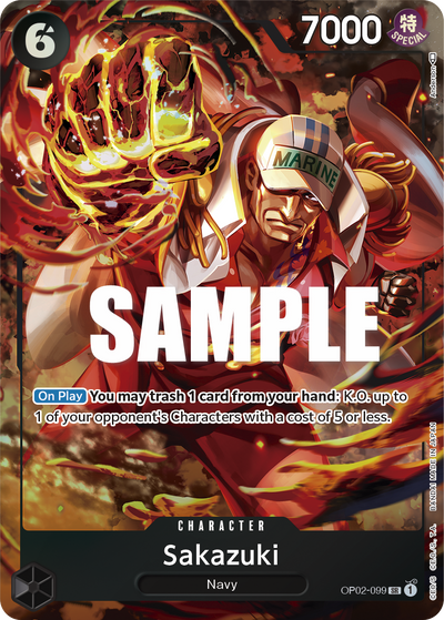 Sakazuki OP02-099 (Parallel 1) Paramount War One Piece Karte