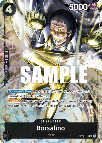 Borsalino OP02-114 (Parallel 1) Paramount War One Piece Karte