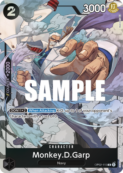 Monkey.D.Garp OP02-115 (Parallel 1) Paramount War One Piece Karte