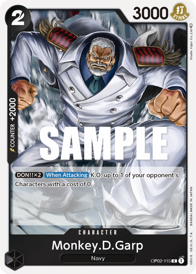 Monkey.D.Garp OP02-115 Paramount War One Piece Karte