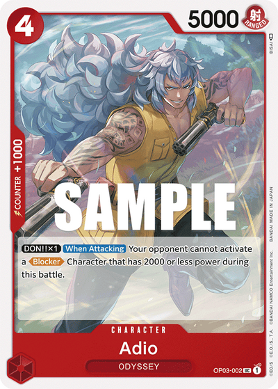 Adio OP03-002 Pillars of Strength One Piece Karte