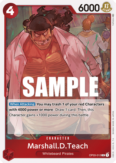 Marshall.D.Teach OP03-012 Pillars of Strength One Piece Karte