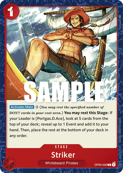 Striker OP03-020 Pillars of Strength One Piece Karte