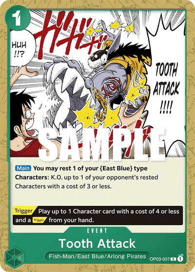 Tooth Attack OP03-037 Pillars of Strength One Piece Karte