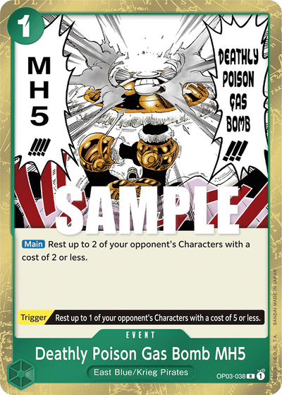 Deathly Poison Gas Bomb MH5 OP03-038 Pillars of Strength One Piece Karte