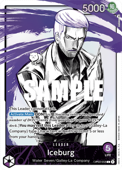 Iceburg OP03-058 (Parallel 1) Pillars of Strength One Piece Karte