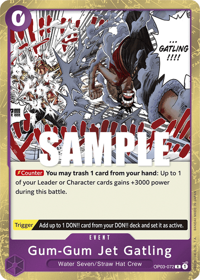 Gum-Gum Jet Gatling OP03-072 Pillars of Strength One Piece Karte