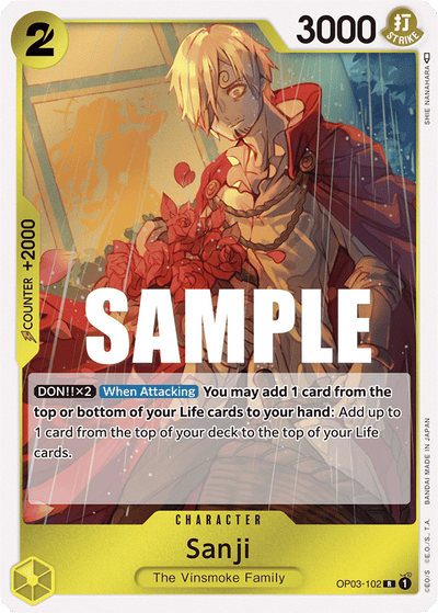 Sanji OP03-102 Pillars of Strength One Piece Karte