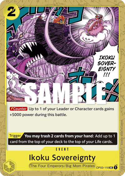 Ikoku Sovereignty OP03-118 Pillars of Strength One Piece Karte