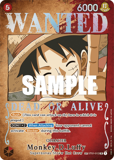 Monkey.D.Luffy ST01-012 (Parallel 1) Pillars of Strength One Piece Karte