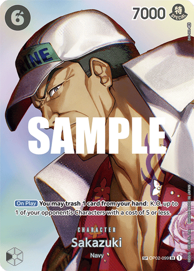 Sakazuki OP02-099 (Parallel 2) Kingdoms of Intrigue One Piece Karte