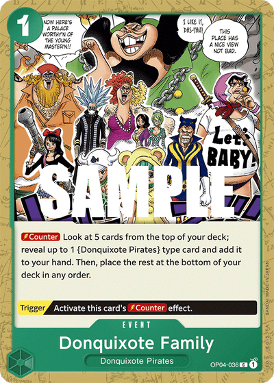 Donquixote Family OP04-036 Kingdoms of Intrigue One Piece Karte