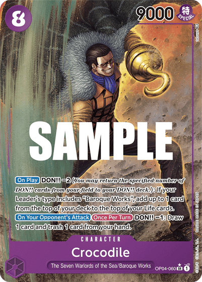 Crocodile OP04-060 (Parallel 1) Kingdoms of Intrigue One Piece Karte