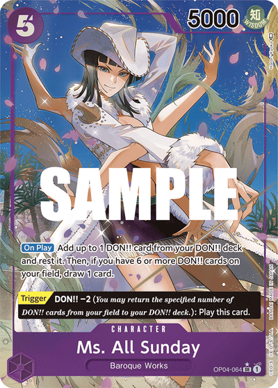 Ms. All Sunday OP04-064 (Parallel 1) Kingdoms of Intrigue One Piece Karte