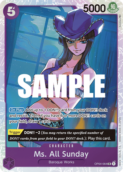 Ms. All Sunday OP04-064 Kingdoms of Intrigue One Piece Karte