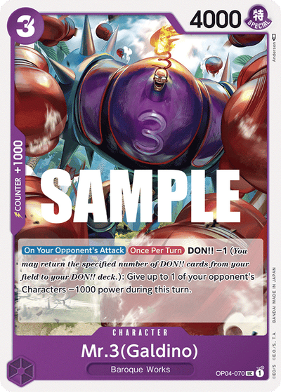 Mr.3(Galdino) OP04-070 Kingdoms of Intrigue One Piece Karte