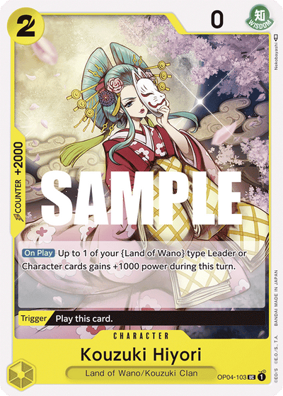Kouzuki Hiyori OP04-103 Kingdoms of Intrigue One Piece Karte