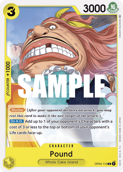 Pound OP04-110 Kingdoms of Intrigue One Piece Karte
