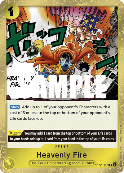 Heavenly Fire OP04-117 Kingdoms of Intrigue One Piece Karte
