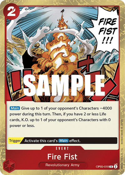 Fire Fist OP05-019 Awakening of the New Era One Piece Karte