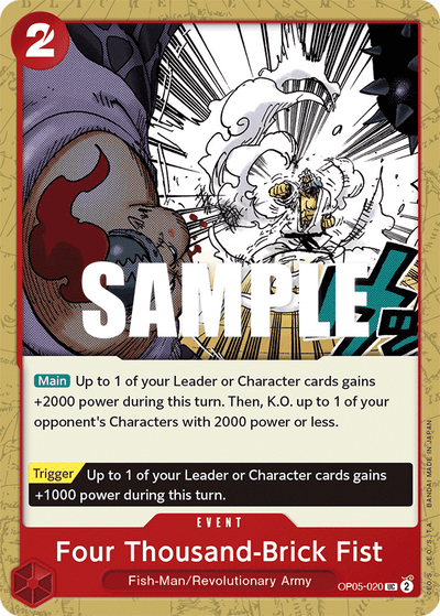 Four Thousand-Brick Fist OP05-020 Awakening of the New Era One Piece Karte
