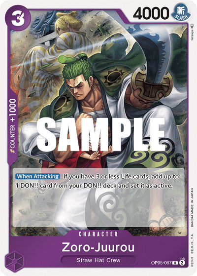 Zoro-Juurou OP05-067 Awakening of the New Era One Piece Karte