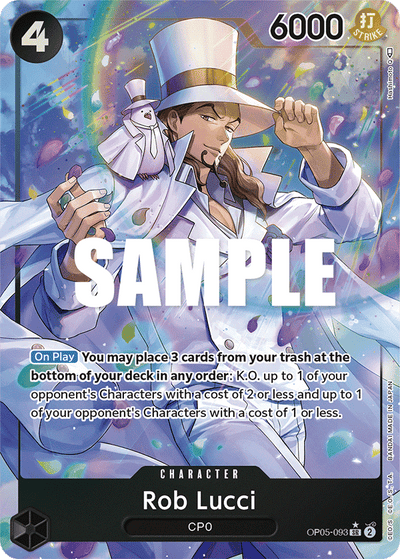 Rob Lucci OP05-093 (Parallel 1) Awakening of the New Era One Piece Karte