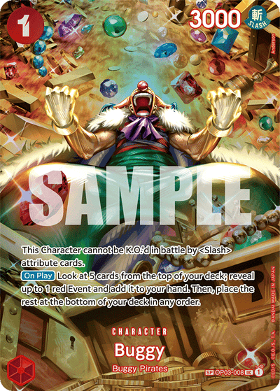Buggy OP03-008 (Parallel 1) Wings of the Captain One Piece Karte