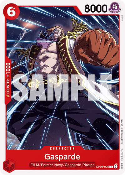 Gasparde OP06-005 Wings of the Captain One Piece Karte
