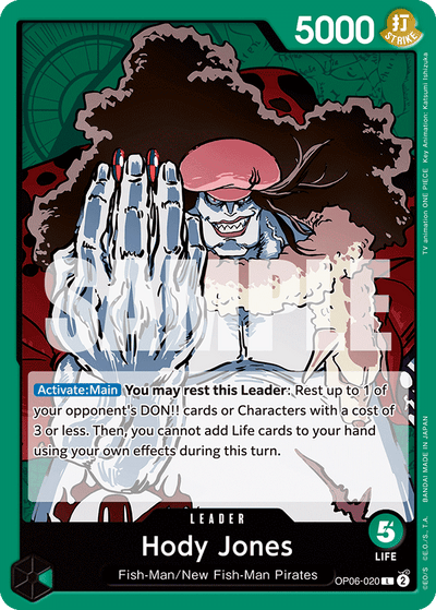 Hody Jones OP06-020 Wings of the Captain One Piece Karte