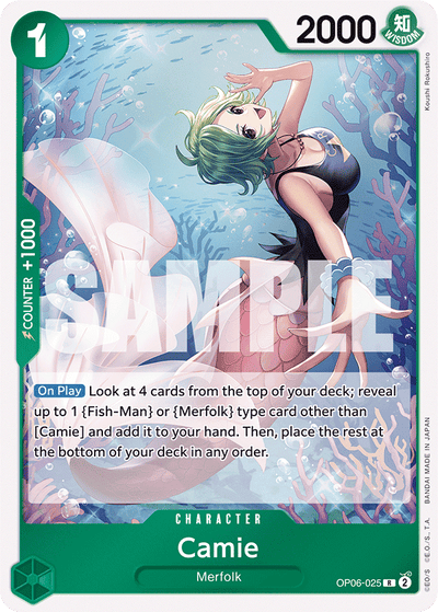 Camie OP06-025 Wings of the Captain One Piece Karte