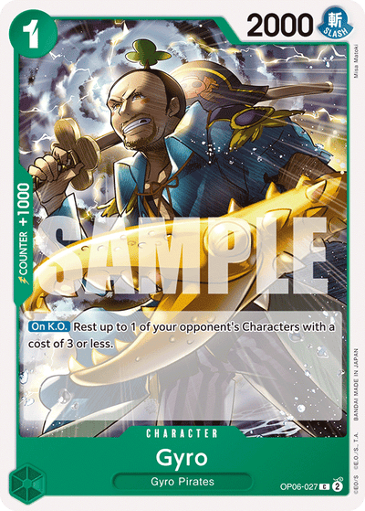 Gyro OP06-027 Wings of the Captain One Piece Karte