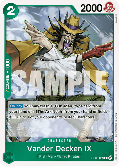 Vander Decken IX OP06-033 Wings of the Captain One Piece Karte