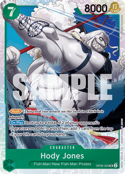 Hody Jones OP06-035 Wings of the Captain One Piece Karte