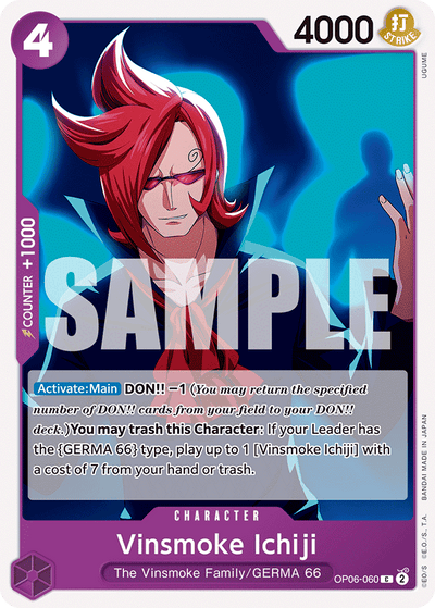Vinsmoke Ichiji OP06-060 Wings of the Captain One Piece Karte