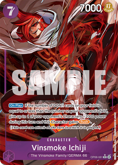 Vinsmoke Ichiji OP06-061 (Parallel 1) Wings of the Captain One Piece Karte