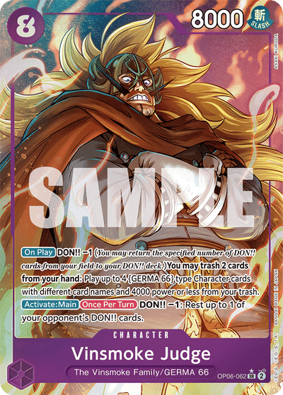 Vinsmoke Judge OP06-062 (Parallel 1) Wings of the Captain One Piece Karte