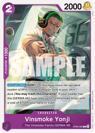Vinsmoke Yonji OP06-066 Wings of the Captain One Piece Karte