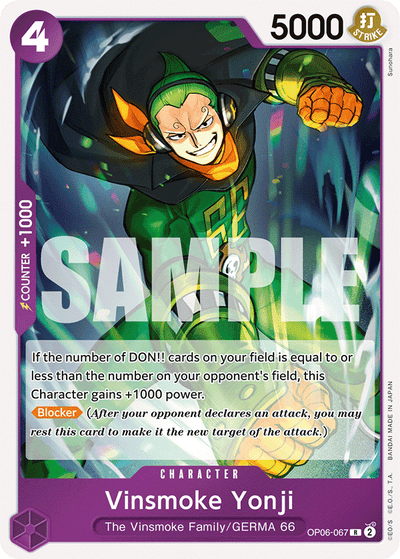 Vinsmoke Yonji OP06-067 Wings of the Captain One Piece Karte