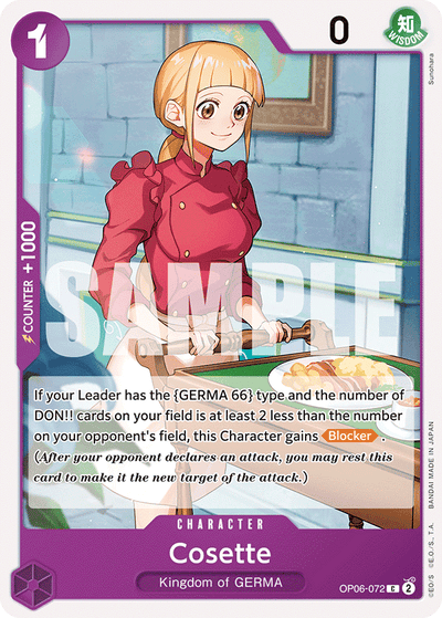 Cosette OP06-072 Wings of the Captain One Piece Karte