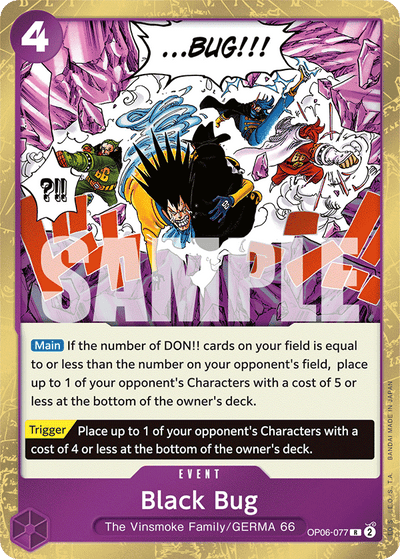Black Bug OP06-077 Wings of the Captain One Piece Karte