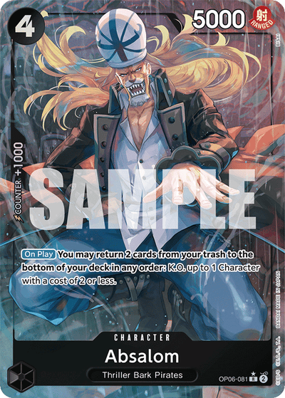Absalom OP06-081 (Parallel 1) Wings of the Captain One Piece Karte