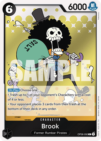 Brook OP06-092 Wings of the Captain One Piece Karte