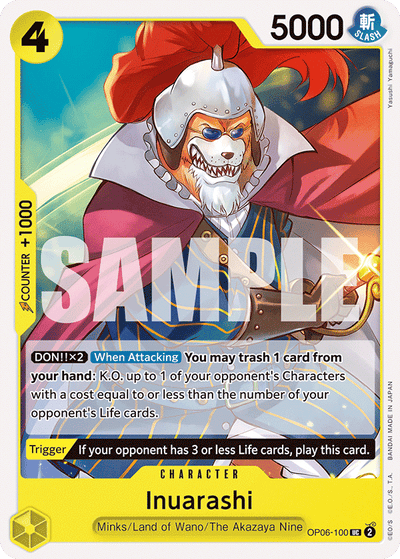 Inuarashi OP06-100 Wings of the Captain One Piece Karte