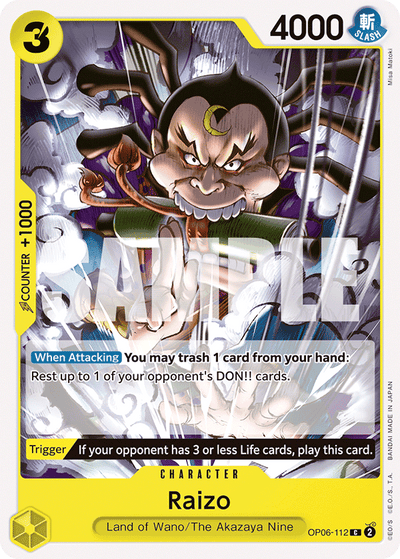 Raizo OP06-112 Wings of the Captain One Piece Karte