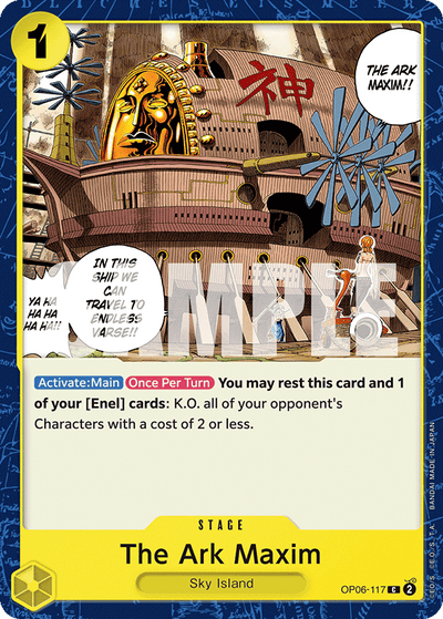 The Ark Maxim OP06-117 Wings of the Captain One Piece Karte