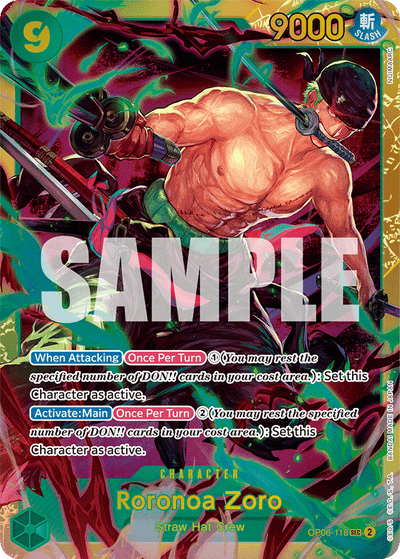 Roronoa Zoro OP06-118 Wings of the Captain One Piece Karte